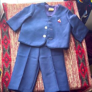 Vintage Stylish Blue Suit Set for infant